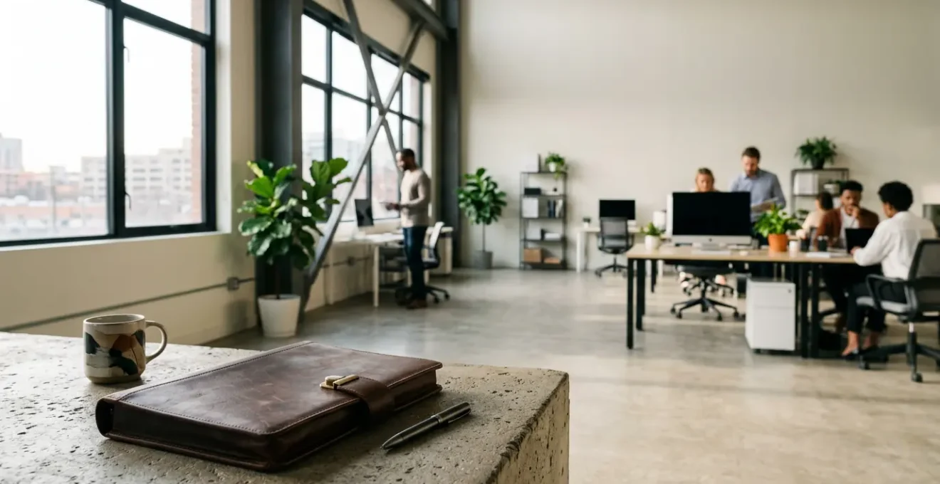 Une entreprise qui se remet d'un sinistre grâce à l'assurance, symbolisant la protection et la continuité