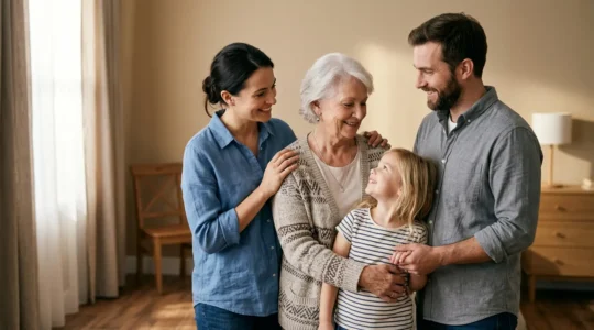 Une famille protégée par l'assurance lors d'une situation d'urgence domestique