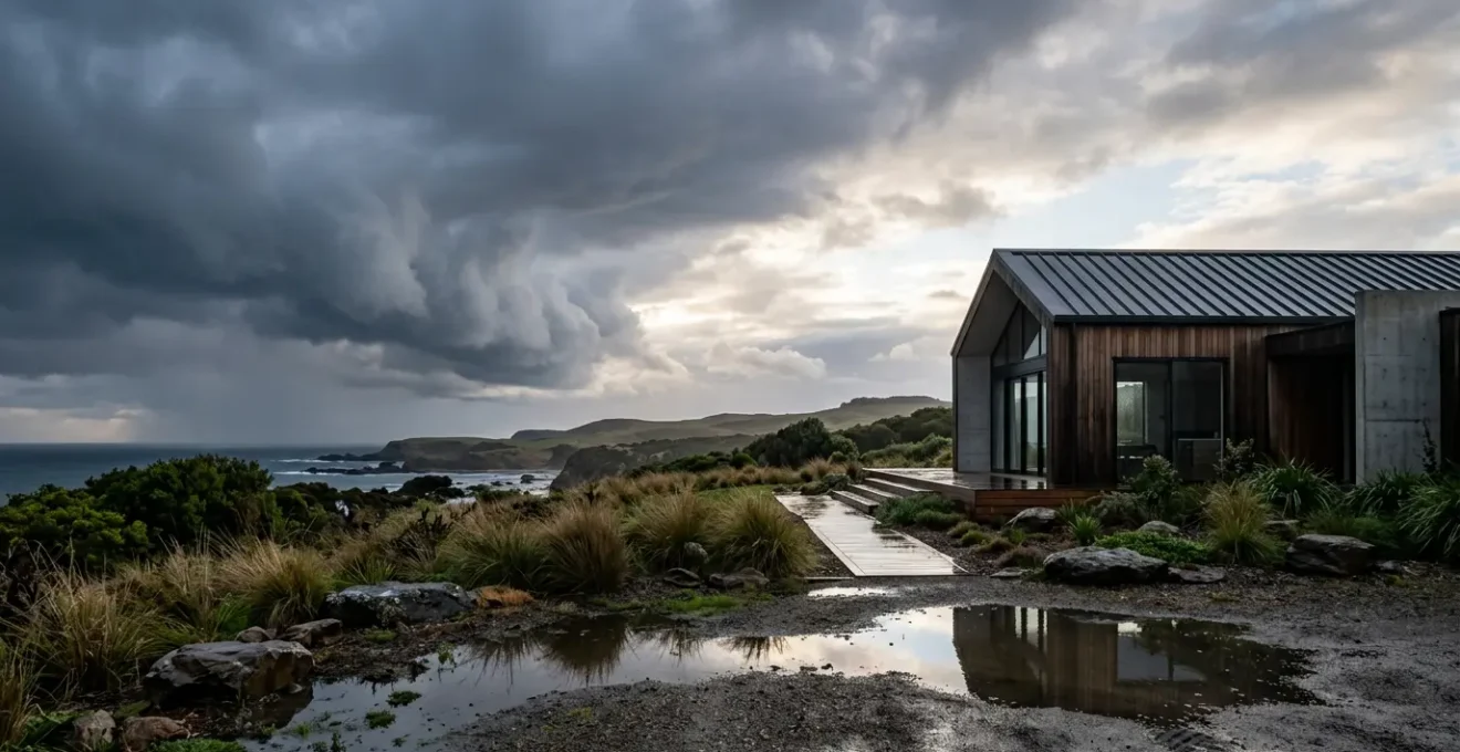 Une maison contemporaine protégée face aux éléments naturels et aux aléas climatiques