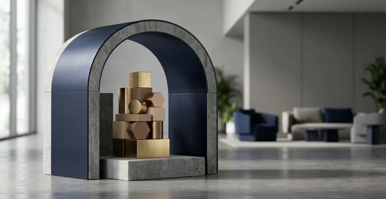 Protection financière d'entreprise symbolisée par des éléments de sécurité et de continuité d'activité