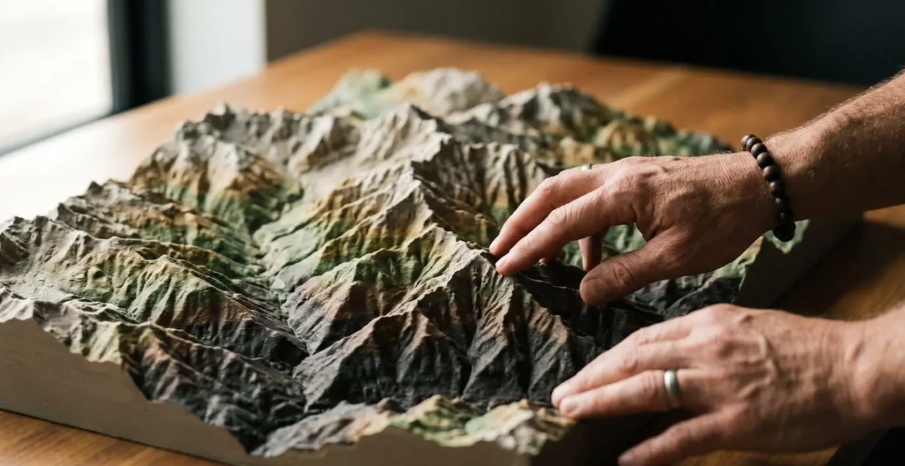 Cartographie symbolique des zones de risque en montagne selon le Plan de Prévention des Risques